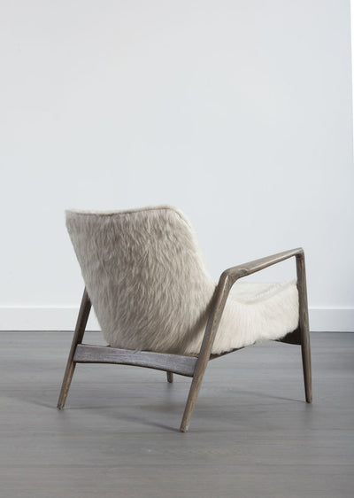 Modern Upholstered Armchair with Grey Oak Frame Chair - Mar 