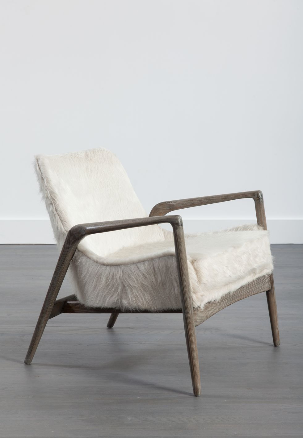 Modern Upholstered Armchair with Grey Oak Frame Chair - Mar 